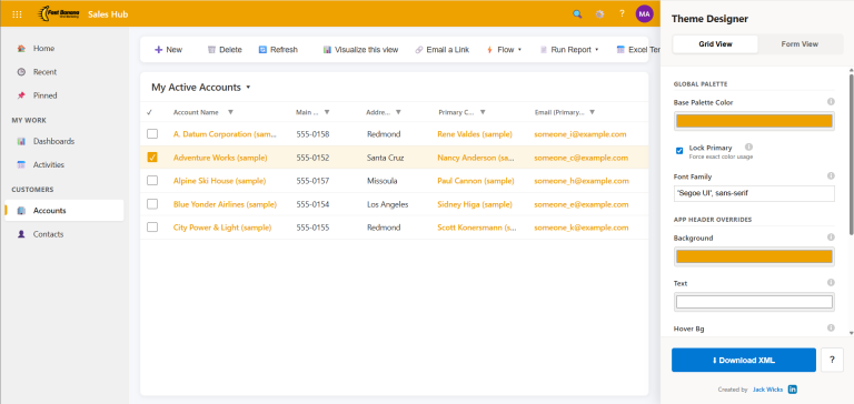Modern theme Designer